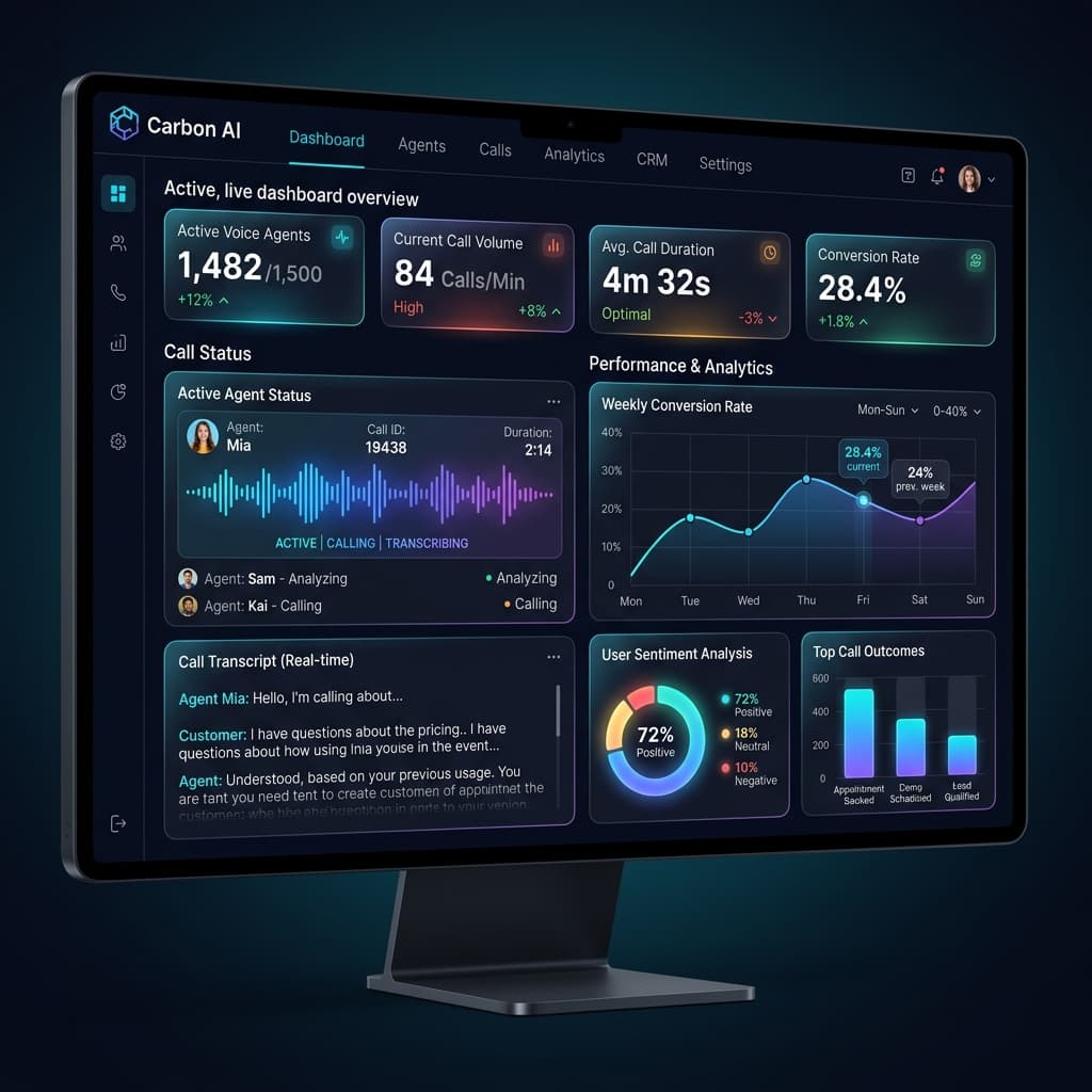 Carbon AI — Voice Calling Agent & Analyst